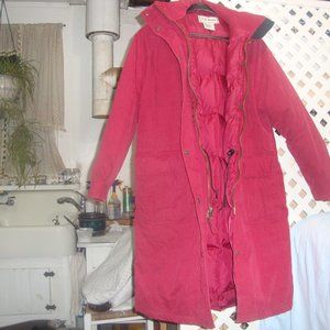 LL Bean red down coat size small